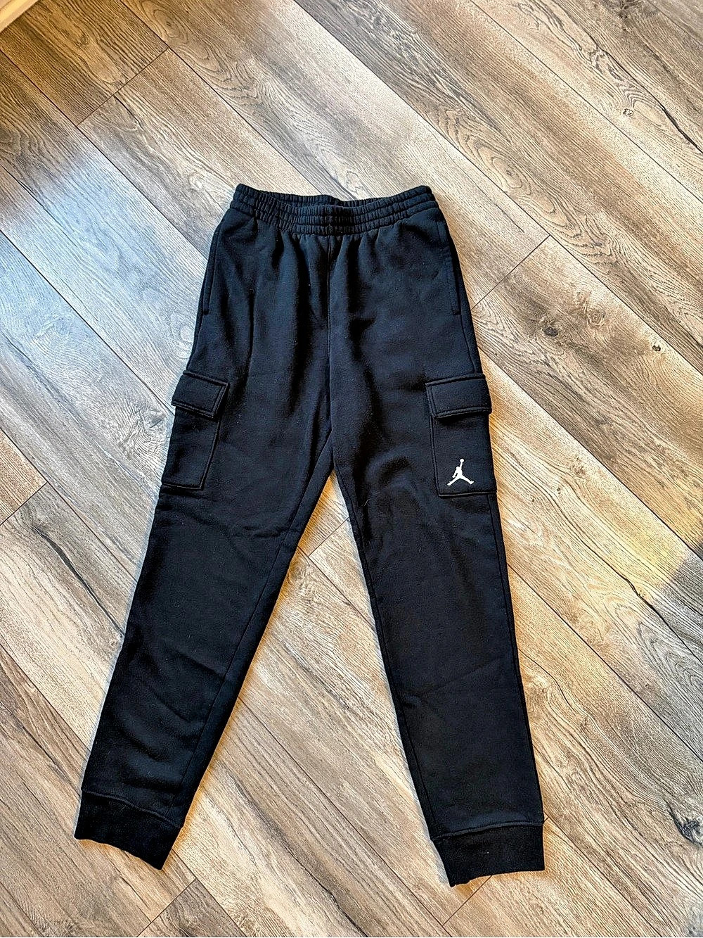 Jordan Big Boys Fleece Cargo Pants Black Larg